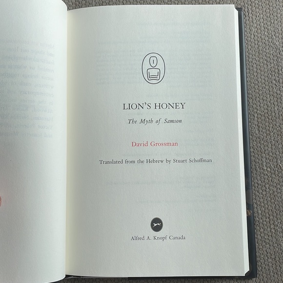 Lion’s Honey: the Myth of Samson - David Grossman. Hardcover. Mythology. - Picture 7 of 10